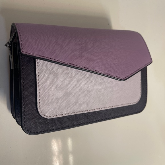 New Botkier Cobble Hill Woman's Leather Belt Bag, Purple Combo Adjustable Strap - Picture 2 of 10